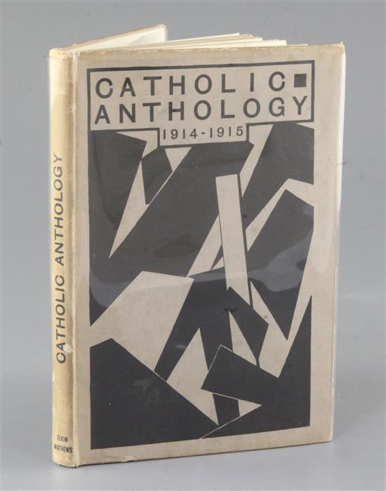 Pound, Ezra (edits and contributes). Catholic Anthology - 1914-1915, 1st edition, [one of 500 copies], 8vo,